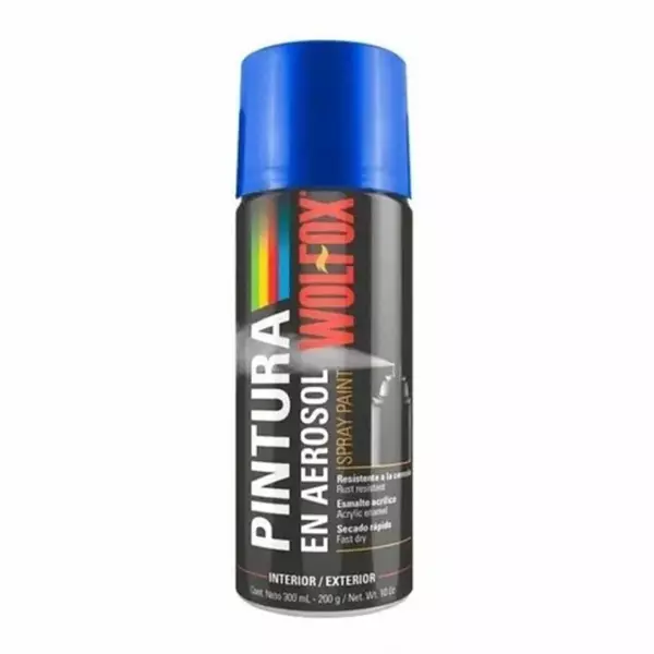 Pintura En Aerosol Wolfox Azul Real 300 Ml