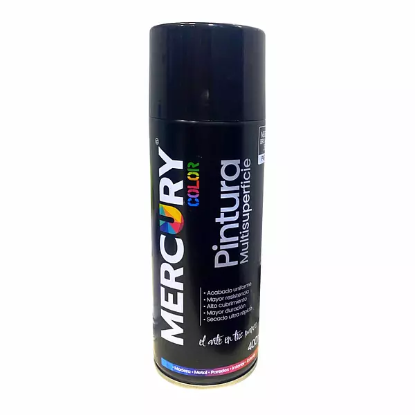 Pintura En Aerosol Mercury 4 Negro Mate 400ml