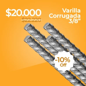 Descuento Varilla Corrugada 3/8